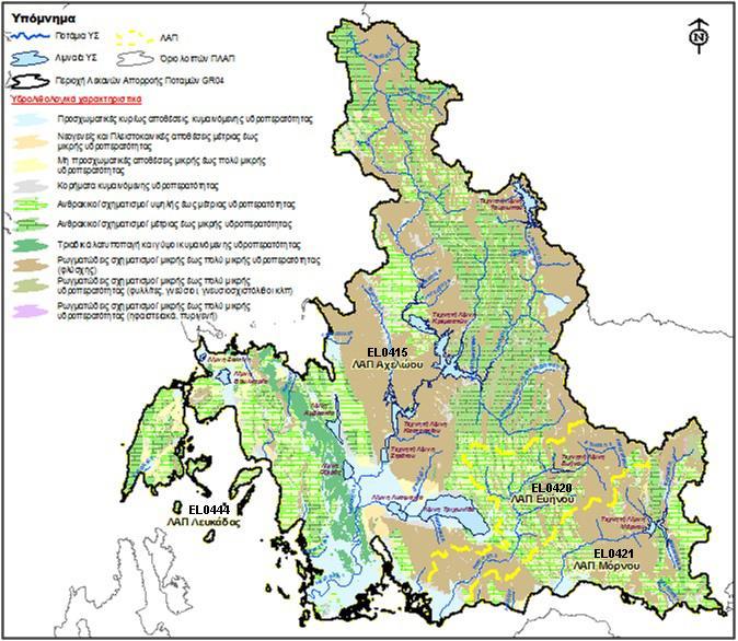 Χάρτης 7: Υδρολιθολογικός χάρτης Υδατικού