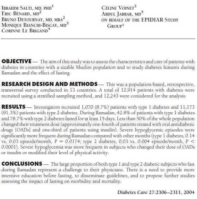 1422/2001 (EPIDIAR) study.