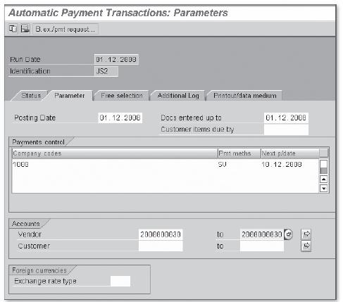 SAP ERP: Οικονοµική ιαχείριση Αυτοµατοποιηµένες πληρωµές (Automated Payment Transactions): Αφορούν