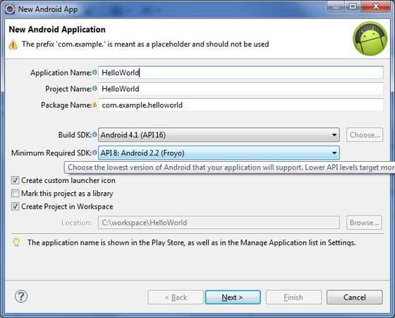 myproject) Build SDK επηιέγνπκε ηο ηελεςηαίο διαθέζιμο SDK (4.1.2/4.