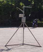 - πυρανόμετρο το οποίο καταγράφει την ένταση της ηλιακής ακτινοβολίας σε W/m - ανεμόμετρο το οποίο καταγράφει την ένταση του ανέμου σε m/s και τη διεύθυνση σε μοίρες απόκλισης από το Βορρά και