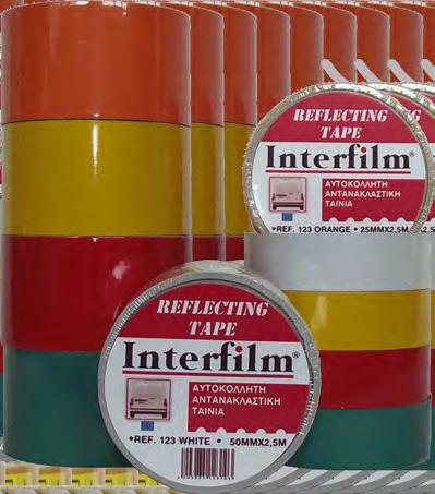 94 ΤΑΙΝΙΑ ΑΝΤΑΝΑΚΛΑΣΤΙΚΗ INTERFILM REF123 08-076-020 Λευκή 50mm X 2.