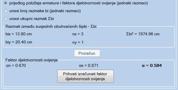 korisnik unosi sumu svih razmaka prema (8) ukoliko nijedna od prve dvije opcije ne zadovoljava korisnika, npr.