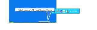 Κάντε κλικ στην επιλογή [Safely remove USB Mass Storage Device]. 3 Κάντε κλικ στο κουµπί [OK]. 4 Πατήστε [ΤΕΛ] στην οθόνη LCD της βιντεοκάµεράς σας. 5 Αποσυνδέστε το καλώδιο USB από τον υπολογιστή.