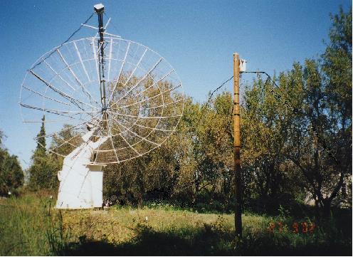 ARTEMIS IV Parabolic (7m diameter) and log-period antenna ASG