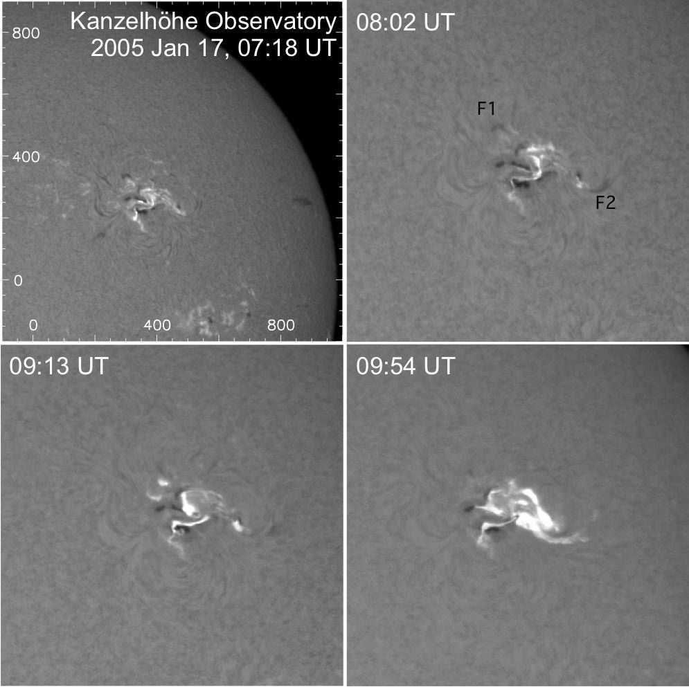 Active region 10720 before the flare F1 F2.