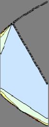 Στη γεωμετρική απόδειξη ο Αρχιμήδης δείχνει ότι το εμβαδόν των πράσινων τριγώνων είναι ίσο με το 1/8 του εμβαδού του μπλε τριγώνου και ούτω καθεξής.