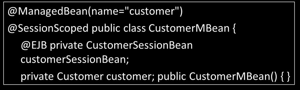 Δημιουργώντας το Customer Managed Bean (5/8) Προσθέστε το υπόλοιπο των μεθόδων (properties και action handlers)