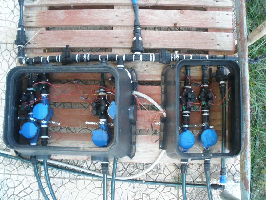 Υδρόμετρα (ρολόγια μέτρησης νερού) Χρησιμοποιήθηκαν υδρόμετρα ριπής 1'' (ρολόγια μέτρησης νερού, Εικόνα 18) για την μέτρηση της συνολικής κατανάλωσης του καθ όλη τη διάρκεια του πειράματος.