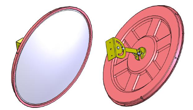 90 /τεμ PARK-S-1580-45 με διάμετρο 45cm Διαθέτει στήριγμα για τοίχο Τιμή: