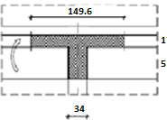 5.. DIENZIONIRANJE NA OENT SAIJANJA Beton: C 40/50; f = 40,0 Pa f = f /γ = 40,0/,5 = 6,67 Pa Armatura: B 500 B; f = 500,0 Pa f = f /γ = 500,0/, 5 = 434,78 Pa Krajnje polje: Utjecajna širina: b eff b