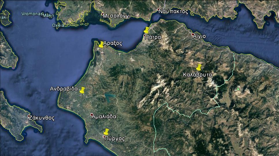 Στοιχεία μετεωρολογικών σταθμών Βορειοδυτικής Πελοπoννήσου: Μετεωρολογικός σταθμός Άραξος (16687): Ο σταθμός βρίσκεται σε υψόμετρο 11,29m και λειτουργεί από το 1955 ως σήμερα.