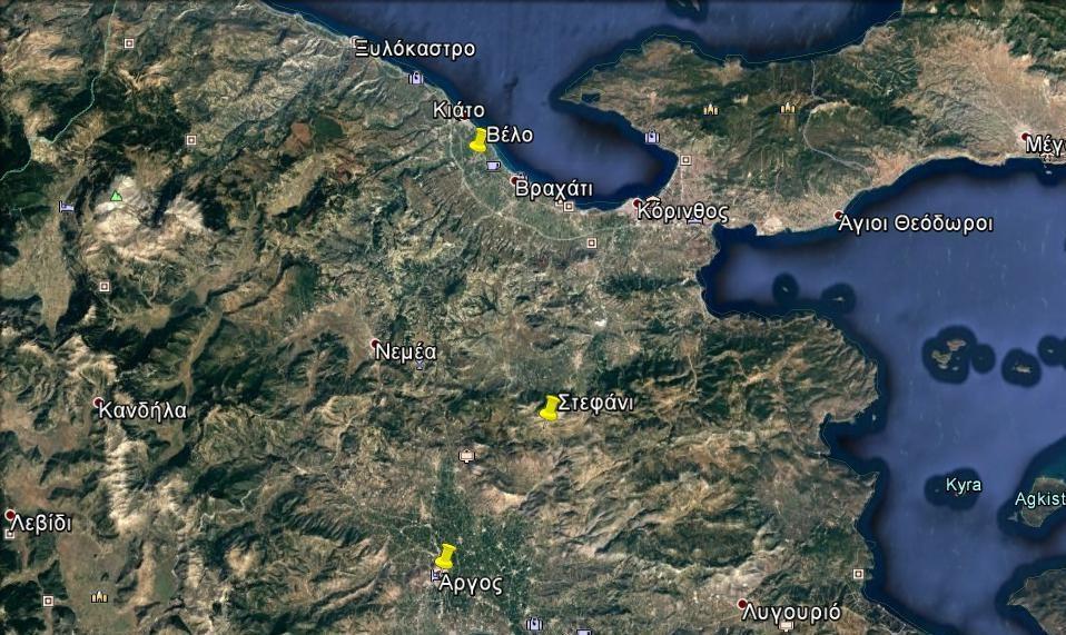 Στοιχεία μετεωρολογικών σταθμών Βορειοανατολικής Πελοποννήσου: Μετεωρολογικός σταθμός Άργος (Πυργέλα) (16724): Ο σταθμός βρίσκεται σε υψόμετρο 12m και λειτουργεί από το 1980 ως σήμερα.