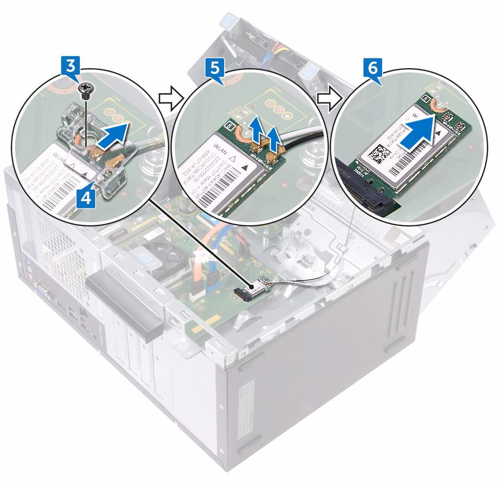 6 Slide and remove the wireless