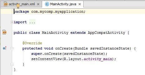 κώδικα Java που εκκινεί την app. 2. Από το μενού Run γίνεται μετάφραση και ξεκινά η εκτέλεση.