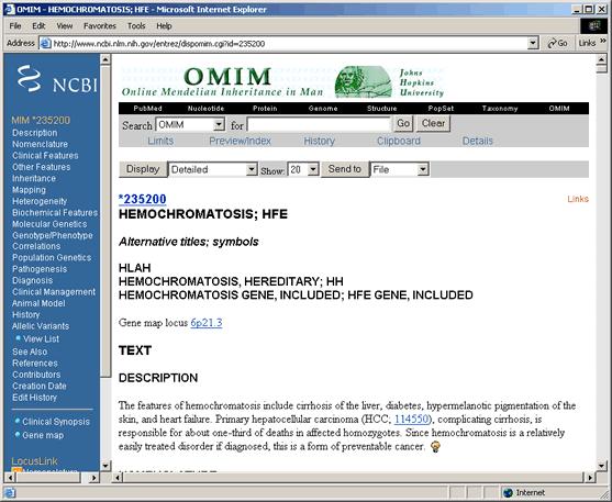 OMIM: Online