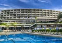 το νησί. Είναι χτισμένο στη θέση του παλιού Xenia, πάνω σε ένα καταπράσινο λόφο δίπλα στη θάλασσα, με θέα στο Ποντικονήσι.