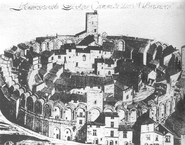 Arles Ρωμα/ίκό αμφιθέατρο Γκραβούρα 1686 Οι