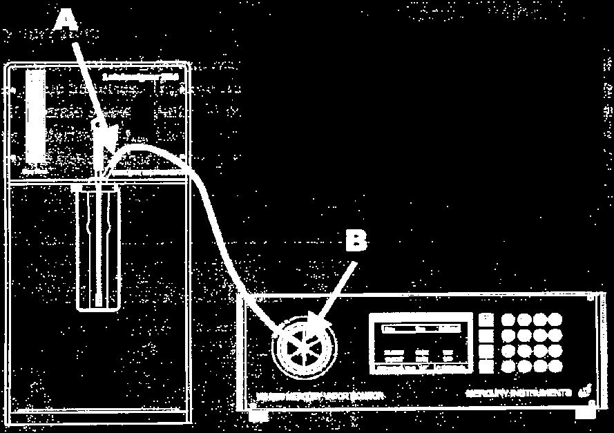 Με τη βοήθεια του δεύτερου τμήματος (Β), Vapor Monitor 3000, ακολουθεί απαέρωση του υδραργύρου με τη βοήθεια μιας αντλίας μεμβράνης (Σχήμα 6.9).