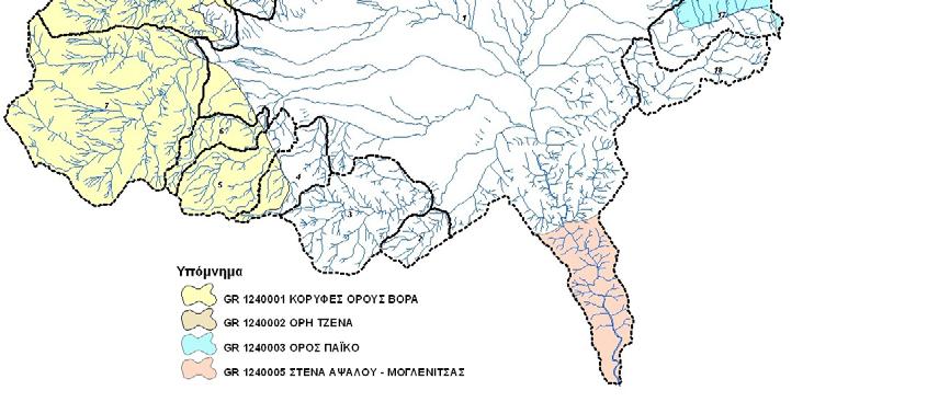 Την διάπλαση των παραποτάμιων δρυών (FLUVIL SILVAR) Η διάπλαση αυτή καταλαμβάνει τους κώνους, τις κοίτες και τις όχθες των χειμάρρων των κλάδων και κλαδίσκων αυτών.