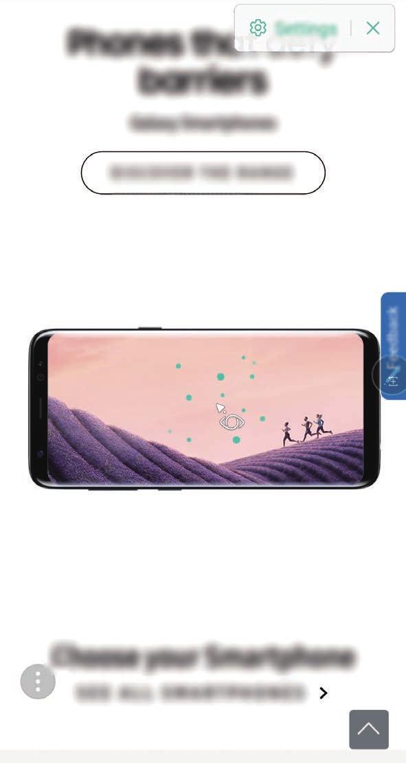 Εφαρμογές και ιδιότητες Bixby Vision Όταν μετακινείτε το S Pen πάνω από το περιεχόμενο, το περιεχόμενο αναγνωρίζεται και εμφανίζονται τα διαθέσιμα εικονίδια αναζήτησης.