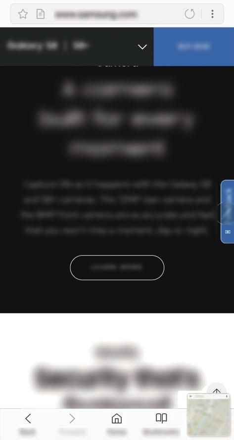 Εφαρμογές και ιδιότητες Γρήγορη προεπισκόπηση Σμικρύνετε μια εφαρμογή σε μικρογραφία και μετακινήστε το S Pen πάνω από την μικρογραφία για να ανοίξετε την εφαρμογή σε προβολή πλήρους οθόνης.