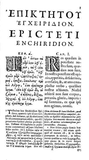 Epicteti Enchiridium Una Cum Cebetis Thebani Tabula - Edição de 1683 em