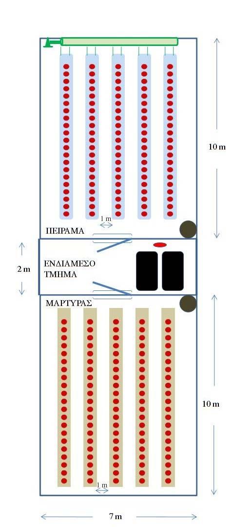 3. Υλικά και µέθοδοι µανιβέλας, ενώ στην αντίθετη πλευρά προσαρµόστηκε παράθυρο οροφής, το οποίο λειτουργούσε