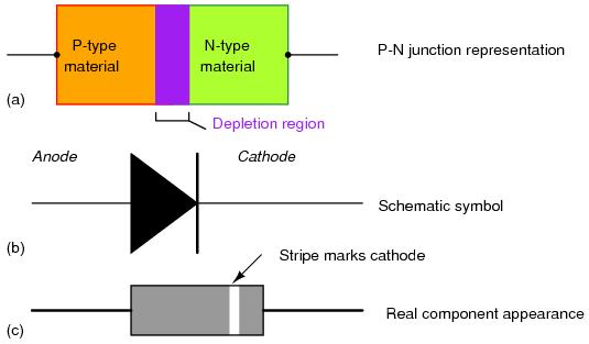 לA 15. דיודות הגדרה רכיב חשמלי להולכת זרם חשמלי בצורה חד-כיוונית בעל שני הדקים. P N ציור (a) מתאר את מבנה דיודת סיליקון (חצי מוליך) העשויה מחומר (עשיר באלקטרונים) ומחומר (עני באלקטרונים).
