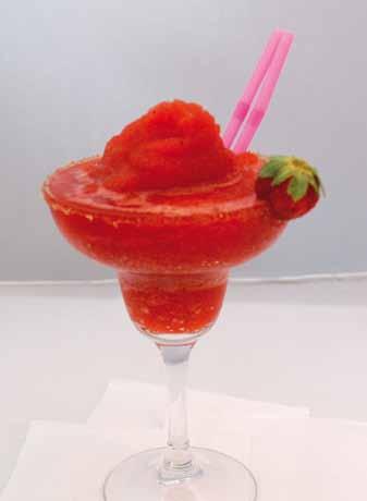 curacao, soda, lemon juice) Sex on the Beach (vodka, orange, pineapple, amaretto) Frozen Cocktails Margarita Strawberry (tequila, lime, cointreau) Daiquiri Banana (rum, lime, sugar, banana) Daiquiri