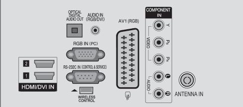 7 la 47) Nu încercaţi niciodată să alimentaţi televizorul cu energie electrică în curent continuu. Intrare HDMI / DVI IN Conectaţi un semnal HDMI la HDMI IN.