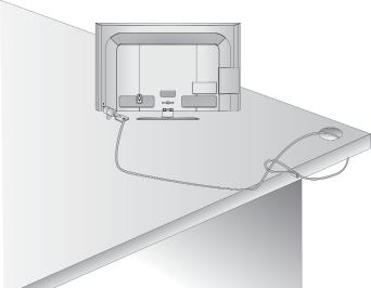 SISTEMUL KENSINGTON SECURITY Această funcţie nu este disponibilă pentru toate modelele. Imaginea ilustrată ar putea fi diferită faţă de televizorul dumneavoastră.