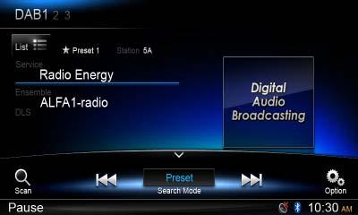11. Λειτουργίες DAB (απαιτείται DAB302E (πωλείται ξεχωριστά)) Η λειτουργία αυτή διατίθεται όταν είναι συνδεδεμένο το DAB302E (πωλείται ξεχωριστά).