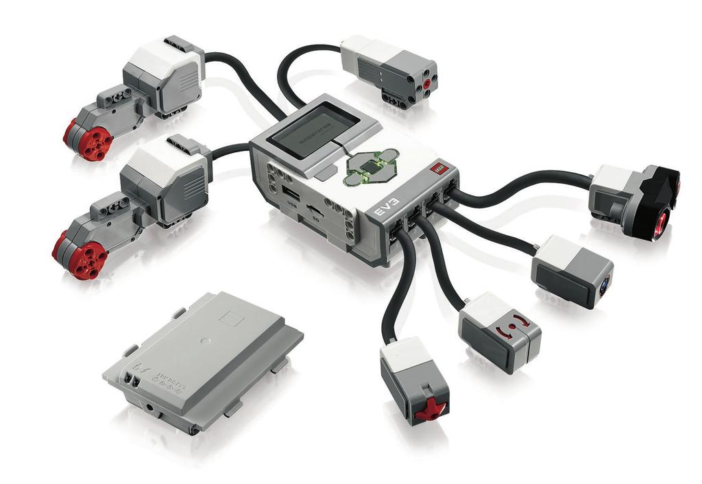 تقنية EV3 نظرة عامة وحدة البناء EV3 + تعمل كمركز حتكم ومحطة طاقة للروبوت. احملر ك متوسط احلجم + يحافظ على الدقة. ويوفر بعض الطاقة مقابل احلجم املدمج ورد الفعل السريع.