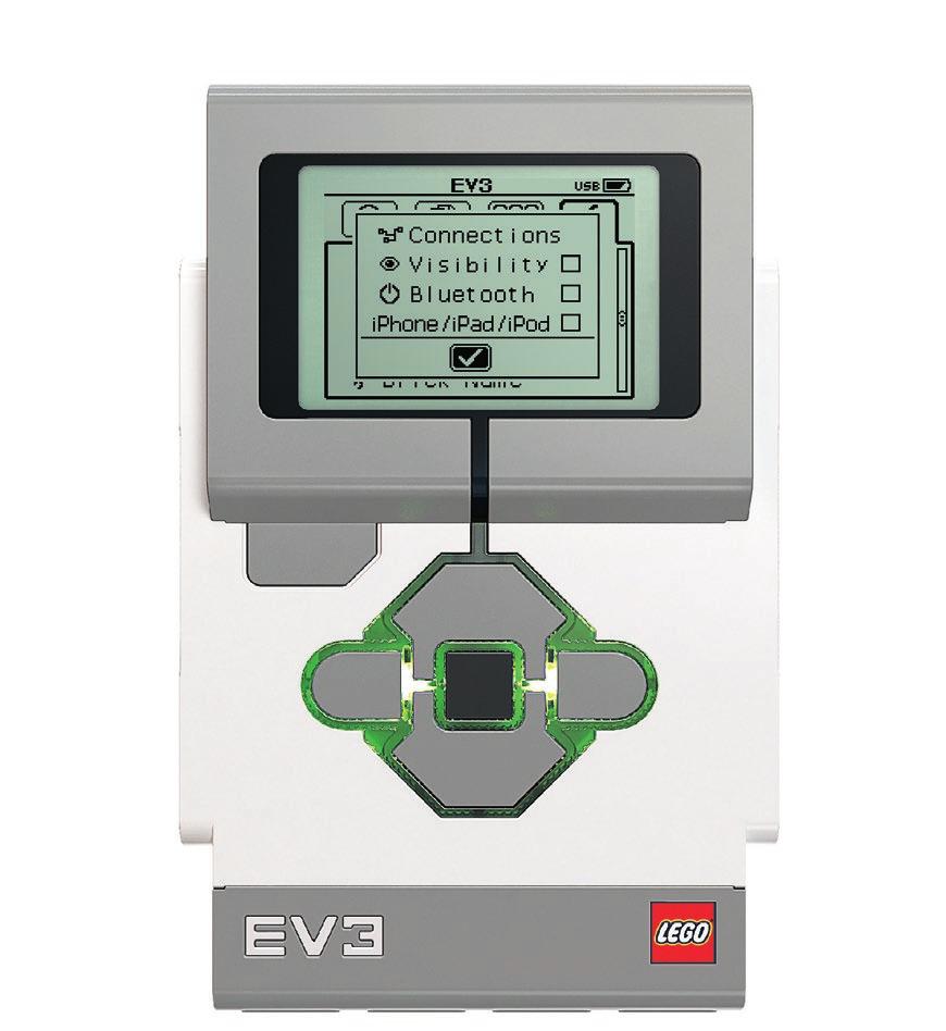 تقنية EV3 وحدة البناء EV3 نظرة عامة تعرض الشاشة ما يحدث داخل وحدة البناء EV3 وتتيح لك استخدام واجهة وحدة البناء كما تتيح لك إضافة النصوص والردود العددي ة أو الرسومية إلى احللول البرمجية أو التجارب