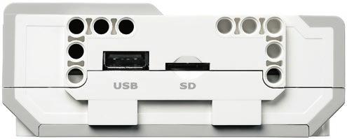 EV3 منفذ بطاقة SD يضاعف منفذ بطاقة SD الذاكرة املتاحة لوحدة البناء EV3 بتركيب بطاقة SD )سعة 32 جيجا بايت كحد أقصى غير مرفقة(.