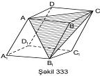 88. Həll 87-yə analoji aparılır (Şəkil 5). 89. Çoxüzlünün, AK parçasını və A nöqtəsini üzərində saxlayan, müstəvi ilə kəsiyini quraq (Şəkil 6); istiqamətli olması üçün onu BB tilinə paralel qururuq.