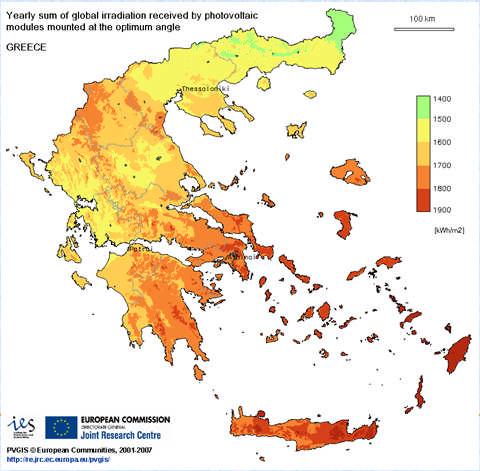 Ετήσια Ενεργειακή απολαβή σε κεκλιμένο επίπεδο Σύγκριση σε σχέση με την ηλιοφάνεια Ώρες ηλιοφάνειας 15.0%.0% 5.0% 0.0% -5.0% -.0% -15.