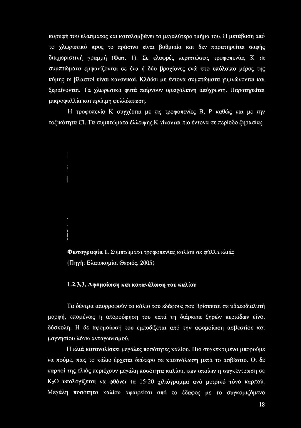 Κλάδοι με έντονα συμπτώματα γυμνώνονται και ξεραίνονται. Τα χλωρωτικά φυτά παίρνουν ορειχάλκινη απόχρωση. Παρατηρείται μικροφυλλία και πρώιμη φυλλόπτωση.