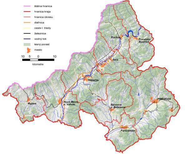 Obr.1 : poloha v rámci strednej Európy (Zdroj: webová stránka mesta Zlín, dostupné z http://www.zlin.eu/upload.cs/e/e1fb5924_s_0_trencin_mapa_405.gif) Obr.