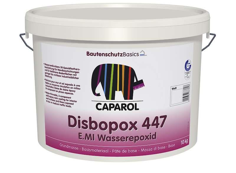 Disbopox 447 E.MI Wasserepoxid Vandeniu skiedžiama 2 komponentų epoksidinės dervos danga sienoms ir važinėjamoms grindims, kurias veikia nedidelė arba normali, įprastinė įmonių apkrova.