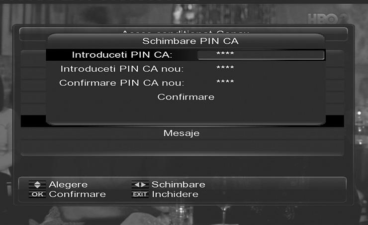 4 CONFIGURARE CAUTARE Selectati Configurare Cautare din meniul Instalare apoi apasa butonul OK pentru a intra in Configurare Cautare.