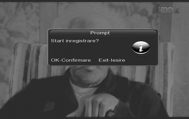 Inregistrarea va continua pana cand este apasata tasta STOP sau nu mai este spatiu liber pe dispozitivul de stocare inserat. 9.