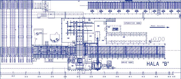 namestili nov ravnalnik, ki bo omogočil predelavo plošč končne širine 2500 mm.