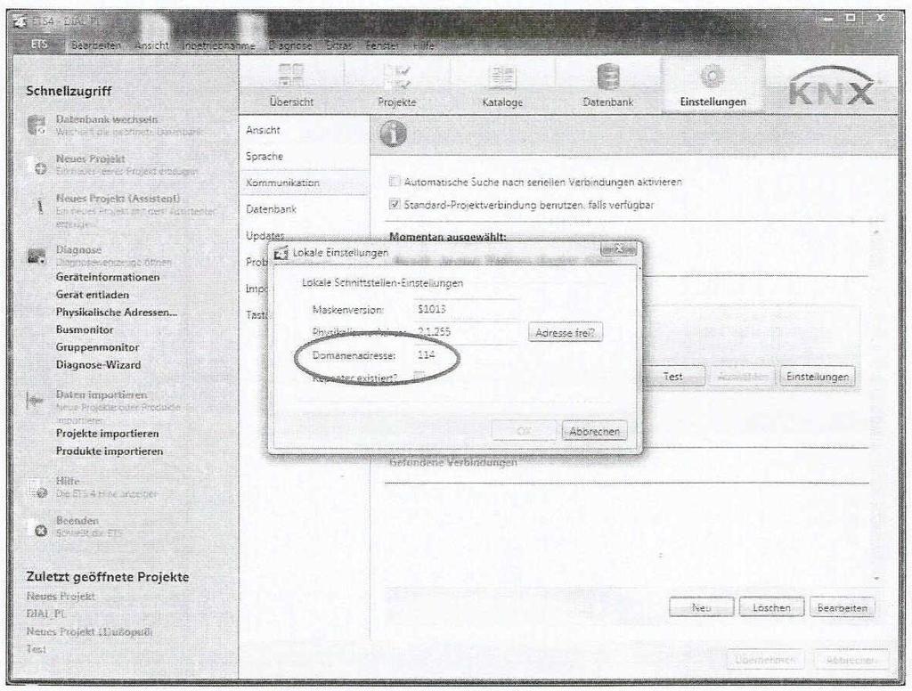 4.9.18 Έλεγχος της τοπικής domain address (System ID) Πριν τεθεί σε λειτουργία μια εγκατάσταση Powerline, θα πρέπει πάντοτε στην τοπική θύρα επικοινωνίας να ελέγχεται η domain address της (ΙΡ).