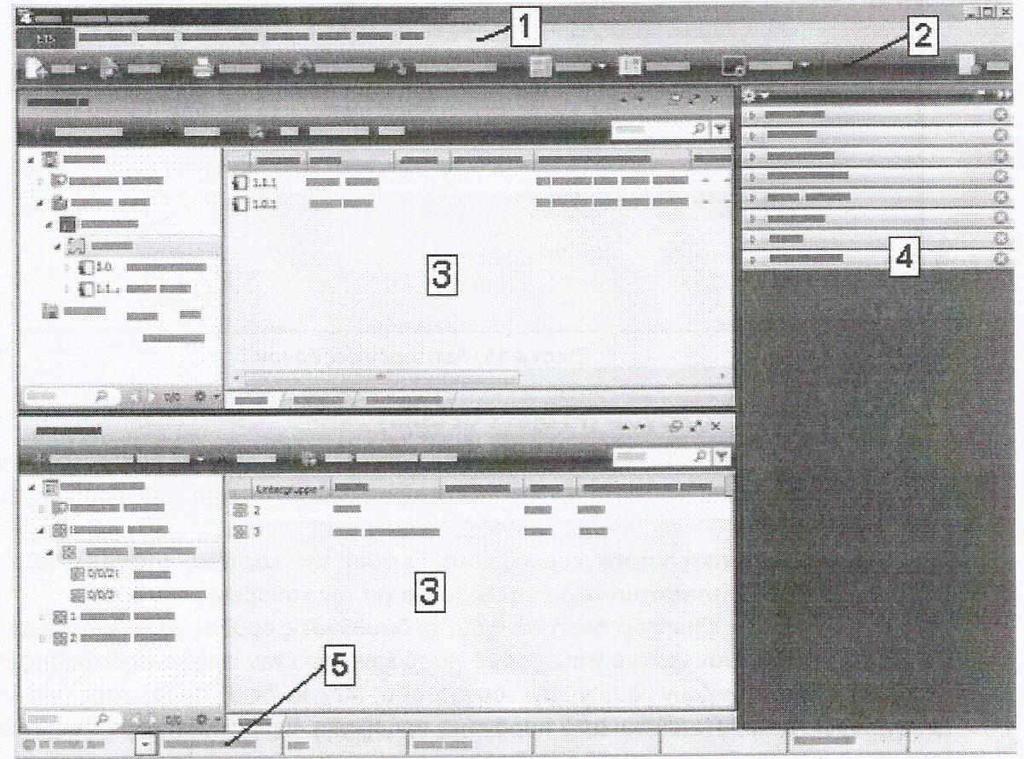 4.8 Οθόνη δημιουργίας έργου (Project design view) Όταν ανοίγετε ένα έργο, έχετε πρόσβαση στην οθόνη δημιουργίας έργου του ETS. Η παρακάτω εικόνα παρουσιάζει τα στοιχεία αυτής της οθόνης.