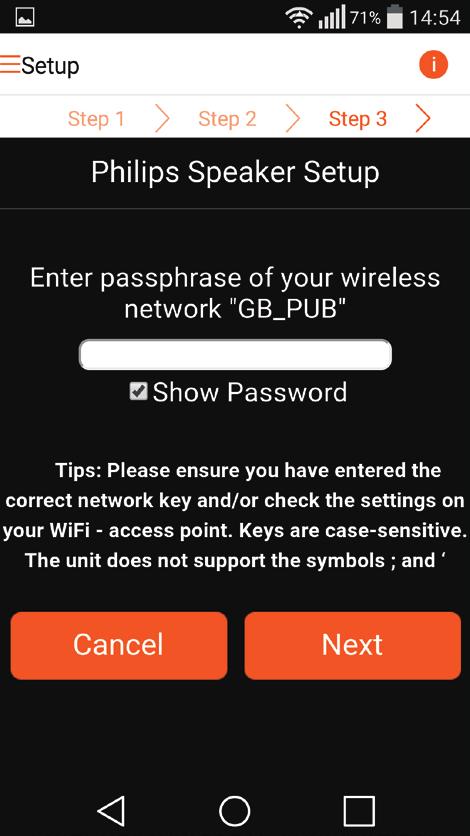 7 Επιλέξτε το οικιακό σας δίκτυο Wi-Fi και πατήστε Next (Επόμενο). 9 Περιμένετε μέχρι η ένδειξη λειτουργίας/ κατάστασης του AW2000 να ανάψει σταθερά με λευκό χρώμα.