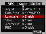 Menentukan Gaya Tarikh (Gaya Tarikh) [SET] * MENU * Tab Sediakan * Gaya Tarikh Anda boleh memilih daripada tiga gaya berbeza untuk tarikh.