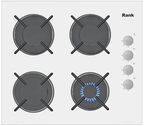 ΕΣΤΙΑ / HOB RK-2712 RK-2712 370-3 εστίες αερίου και 1 ηλεκτρική πλάκα ταχείας / 3 Gas burners and 1 hot plate - Ανάφλεξη ενσωματομένη