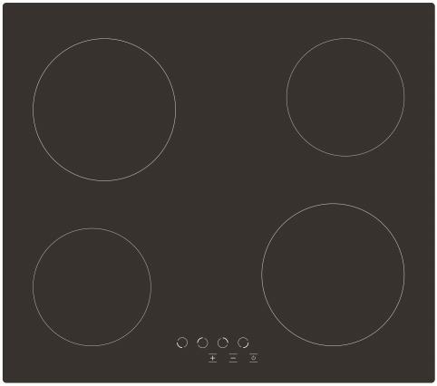 θερμότητας / Residual heat indicator RK-2735 RK-2800 ΕΣΤΙΑ / HOB - 4 υαλοκεραμικές εστίες / 4 vitroseramic hobs - Μπροστινό χειριστήριο αφής /